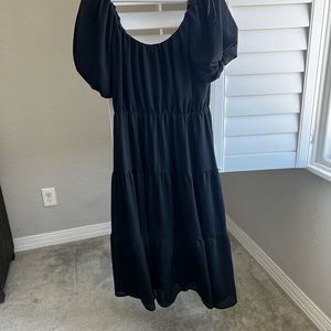 Astr The Label midi black dress